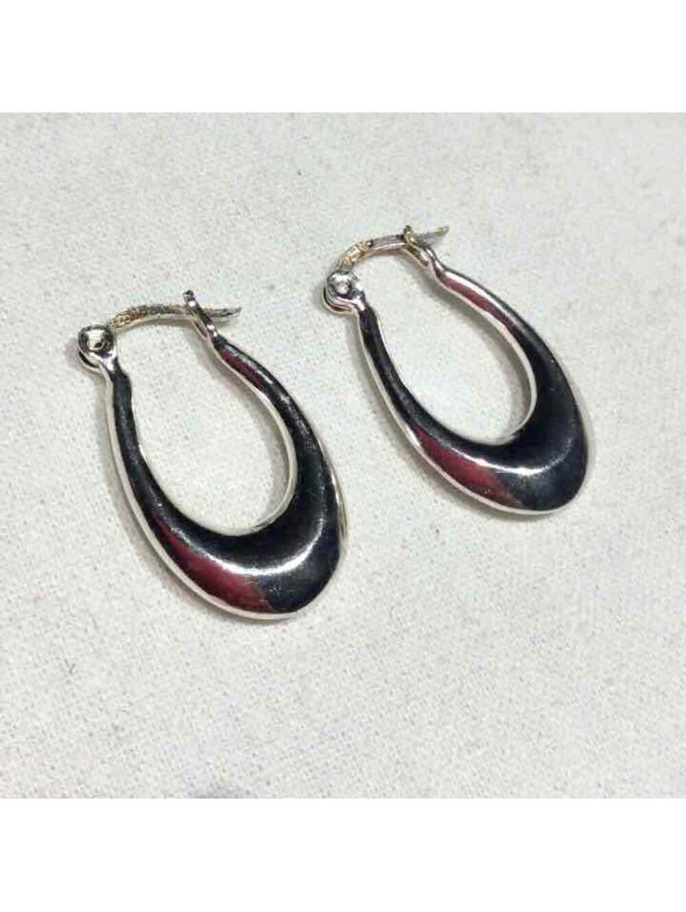 STERLING SILVER DESIGNER Marsala HOOP EARRINGS